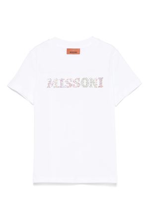 T-shirt con logo e strass MISSONI KIDS | MW8A41Z0082100MC